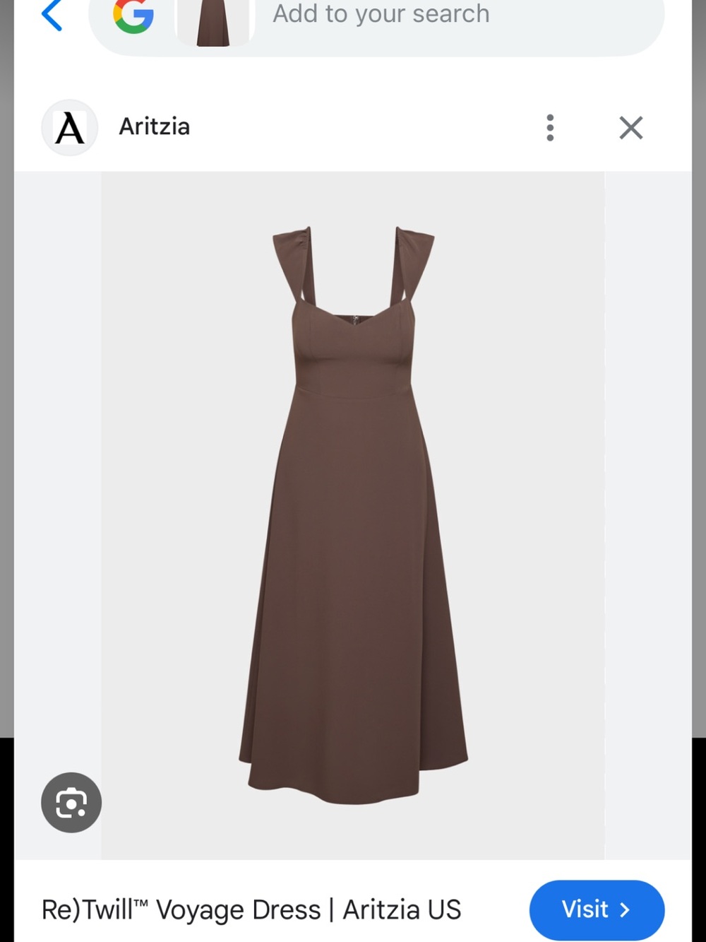 Aritzia Retwill Voyage Chocolate-Brown Dress